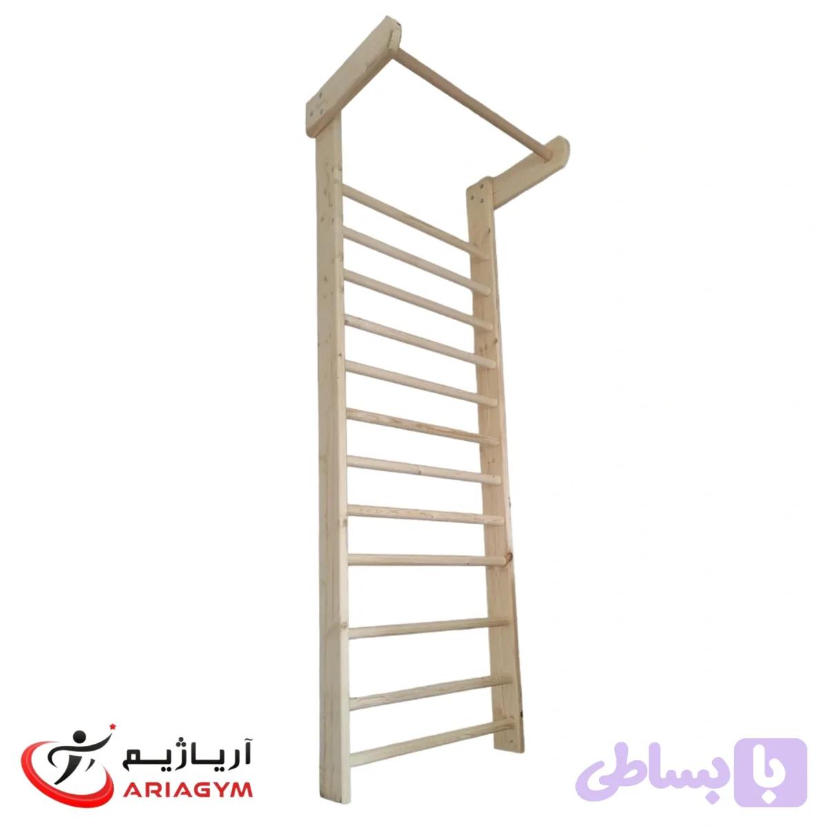 نردبان ژیمناستیک کلاس B مدل پلای وود با پایه 35 میل روس 13 پله دو میله — تصویر 1