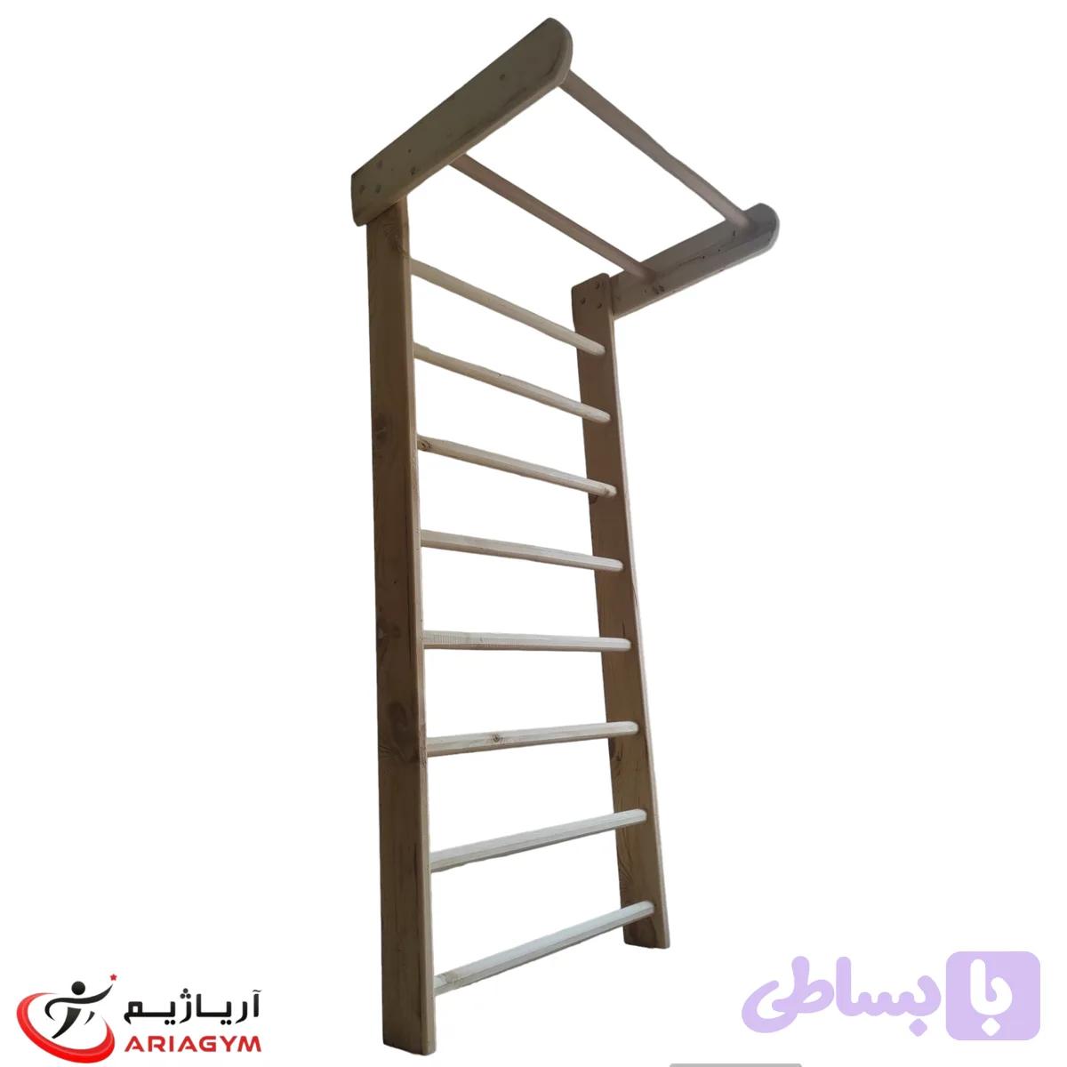 نردبان ژیمناستیک کلاس C مدل پلای وود با پایه 30 میل روس 8 پله — تصویر 1