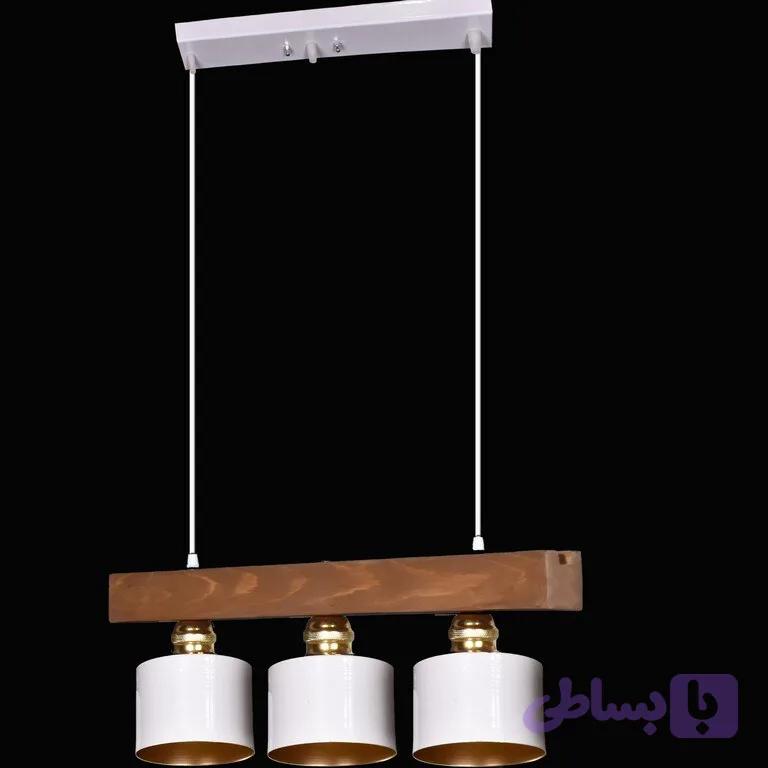لوستر اویز لاینرمدل چکشی چوب روس