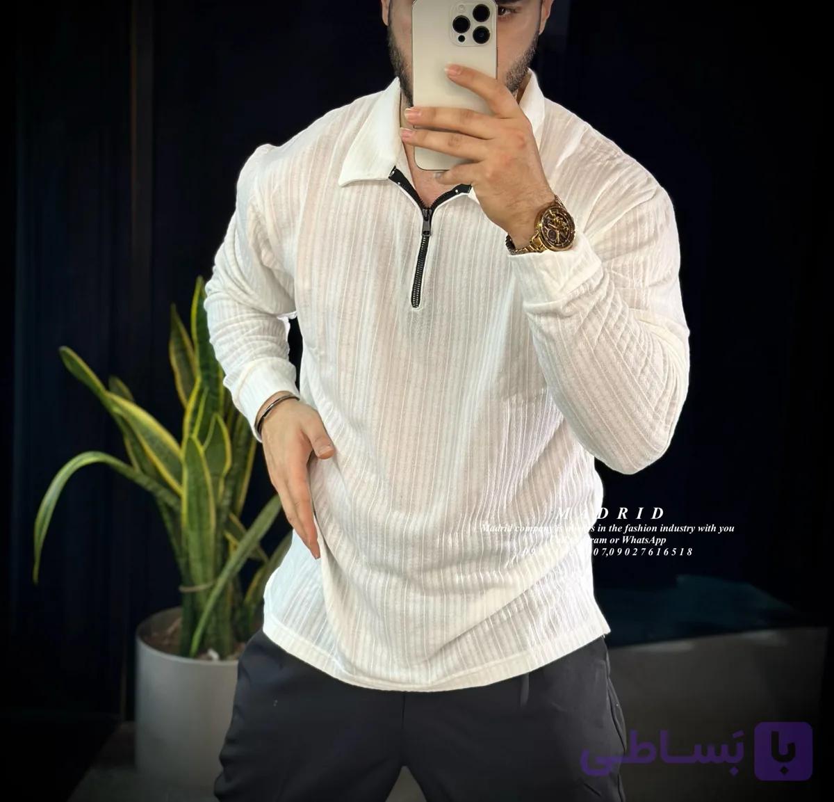 دورس مردانه نیم زیپ مراکشی