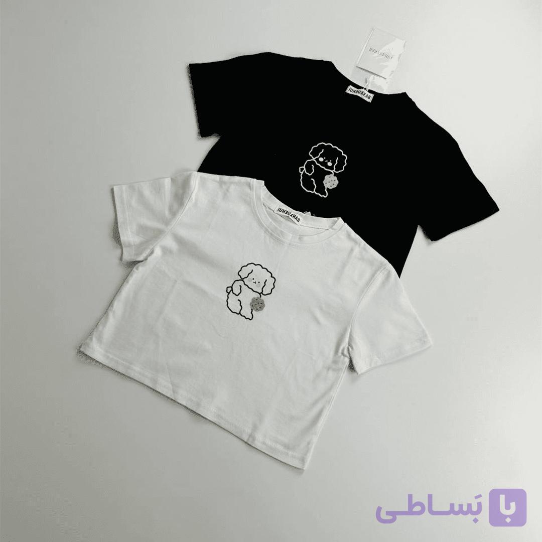 تیشرت کراپ طرح بَبَه ای — تصویر 1