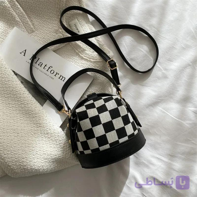 کیف دوشی- فانتزی طرح چهارخونه-دخترانه