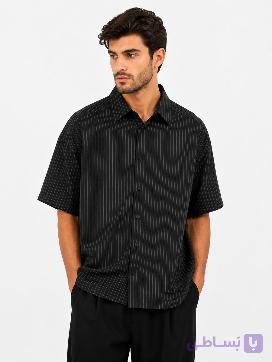 پیراهن باکسی مردانه راه دار | جنس بری | ۵ رنگ | سایز L XL XXL