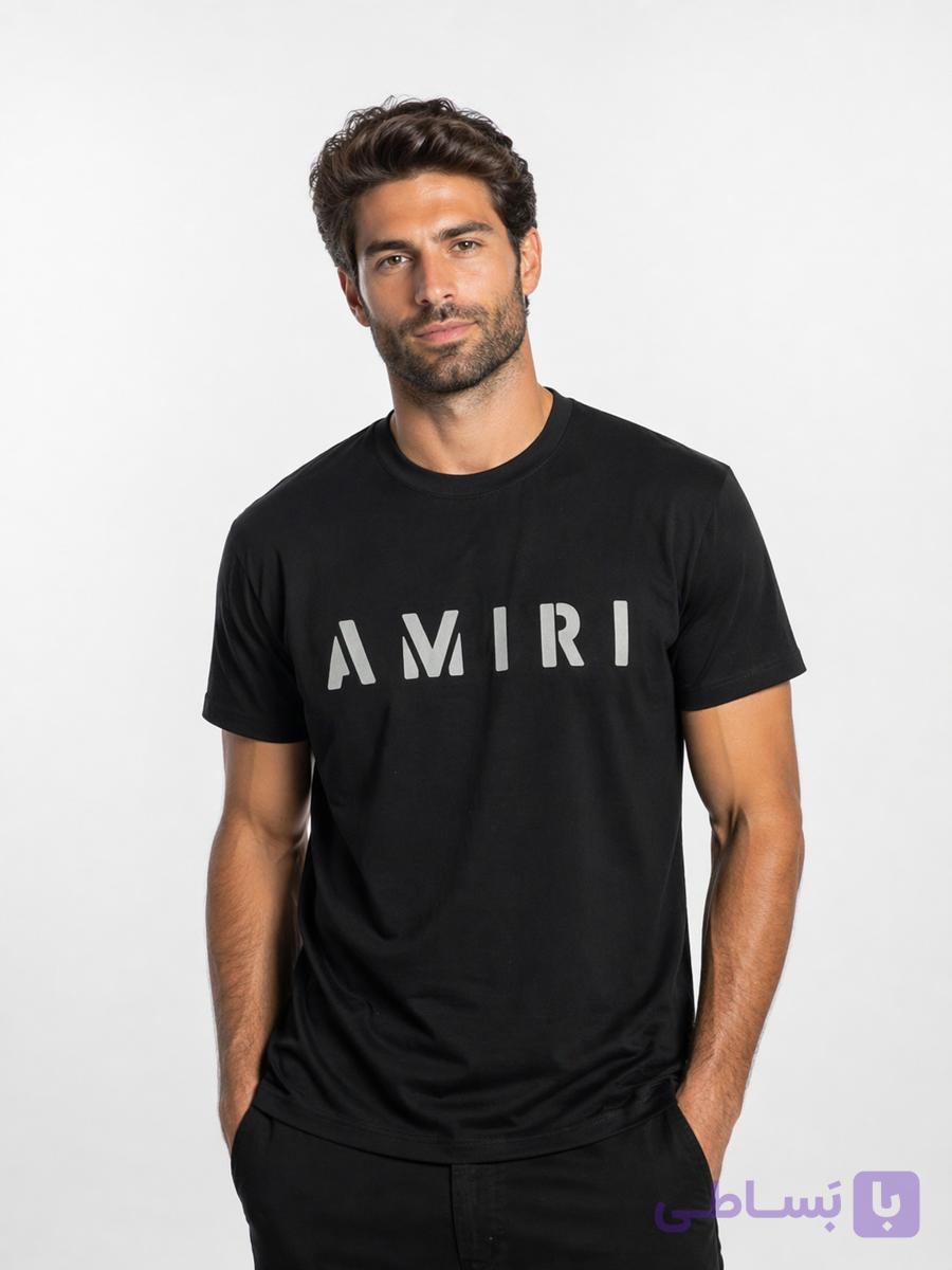 تیشرت چاپی AMIRI مدل استریت‌ویر - رنگ مشکی - طرح گرافیکی خاص