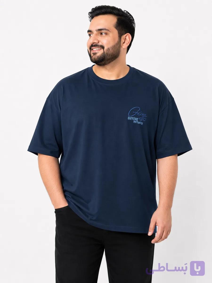 تیشرت ساده سایز بزرگ مردانه 4XL و 5XL پنبه‌ای 🔥 گرم بالا، خنک و راحت (۴ رنگ)