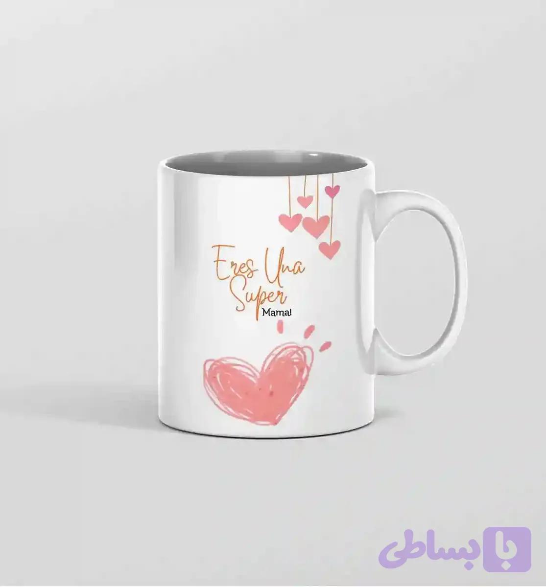 ماگ مادر تزیینی قلب — تصویر 1