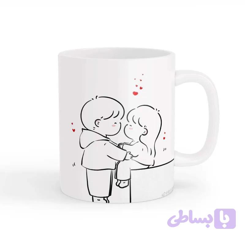 ماگ طرح زوج عاشقانه 011