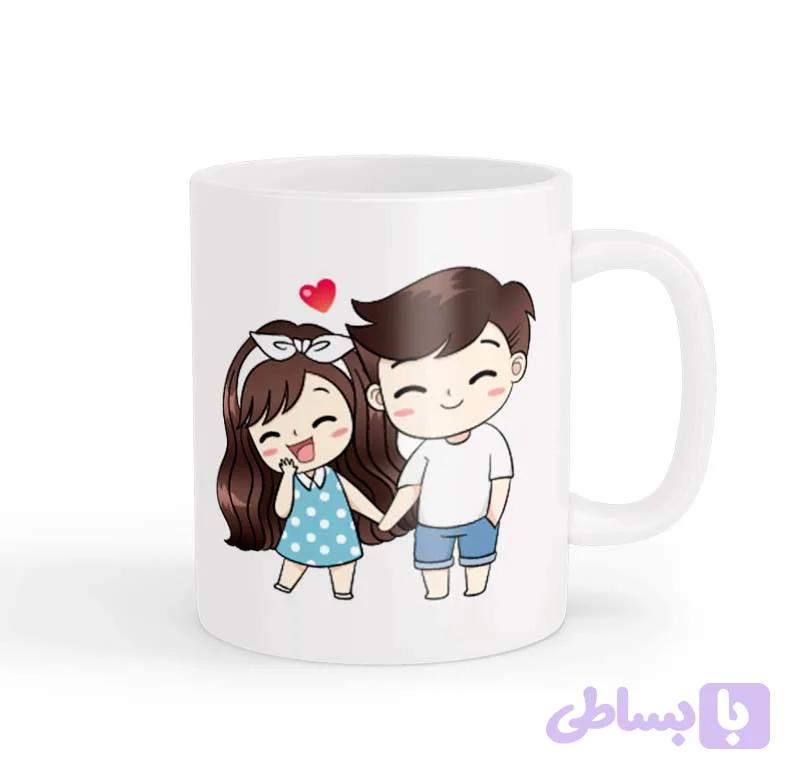 ماگ طرح زوج عاشقانه 021