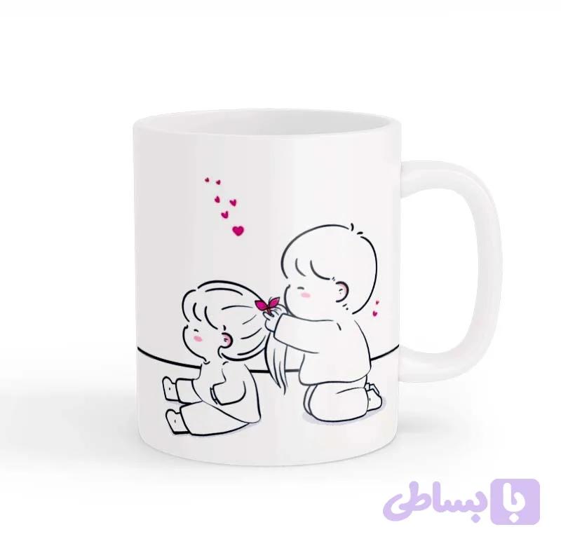 ماگ طرح زوج عاشقانه 016