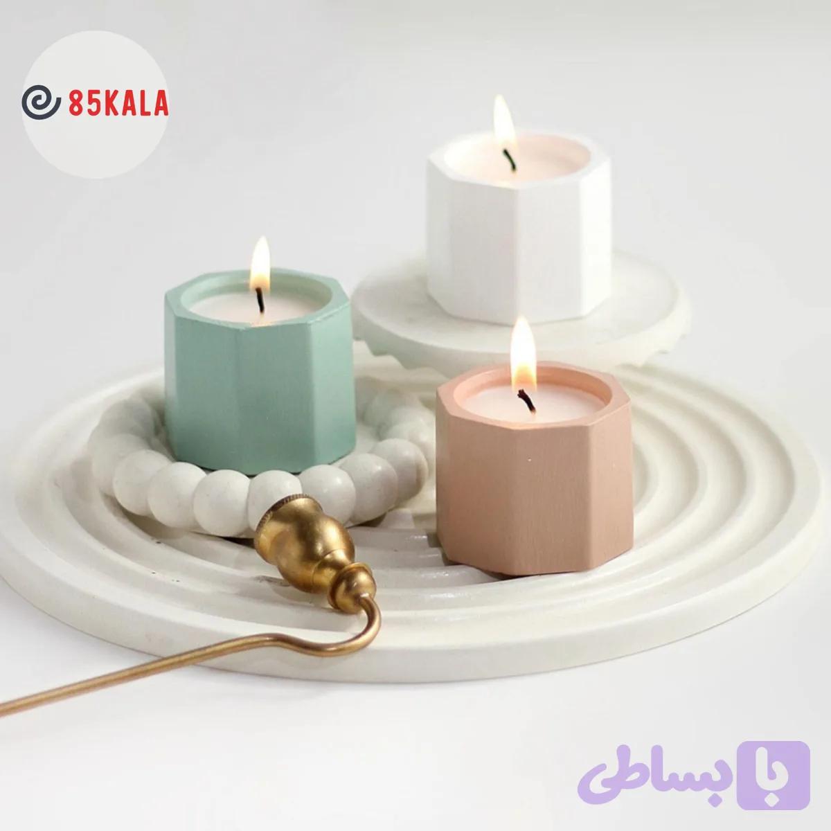 گیفت شمع سنگی چند ضلعی