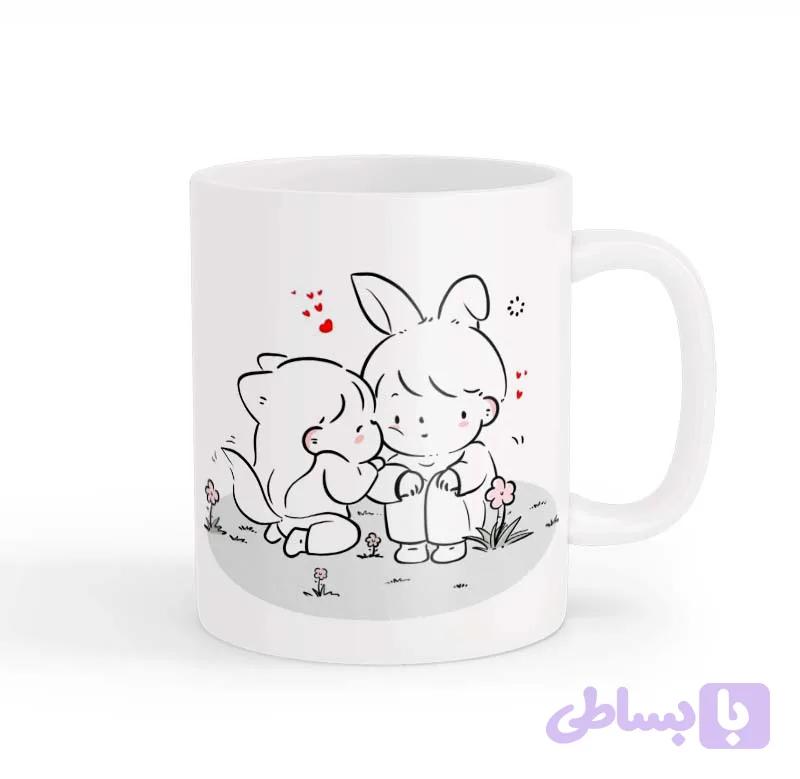 ماگ طرح زوج عاشقانه 020