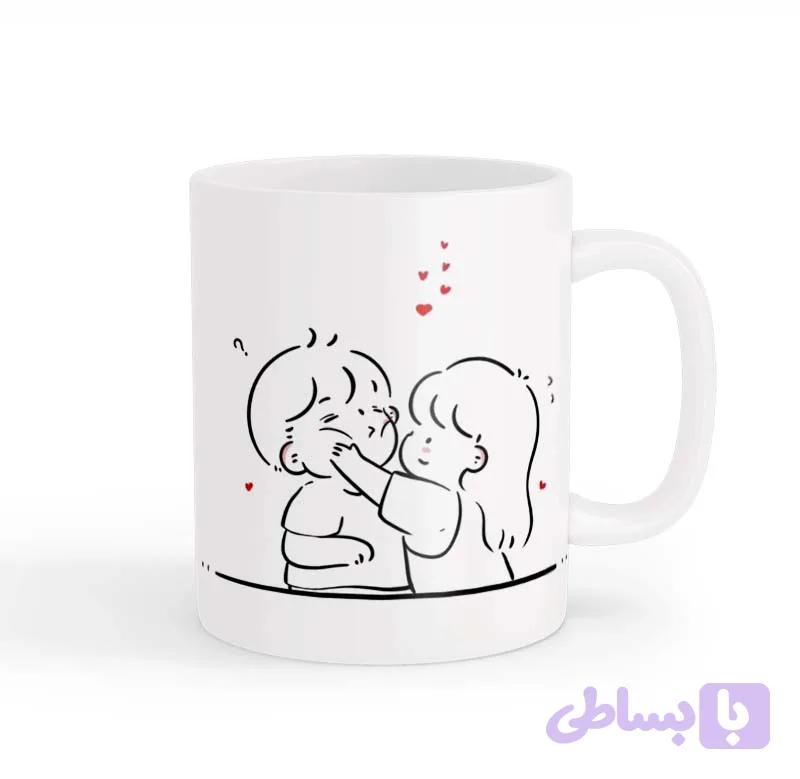 ماگ طرح زوج عاشقانه 018