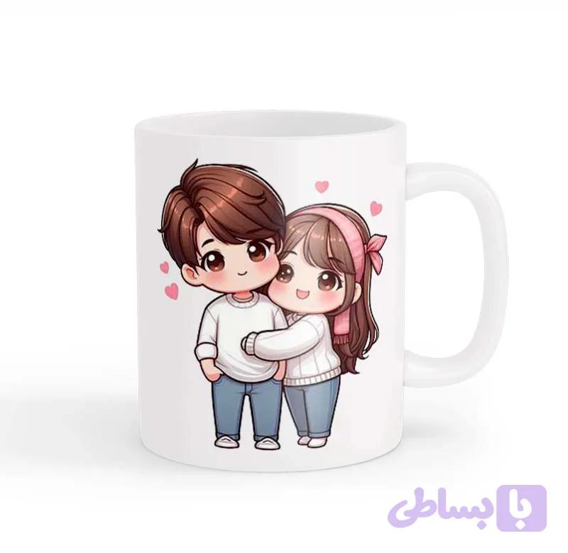 ماگ طرح زوج عاشقانه 022
