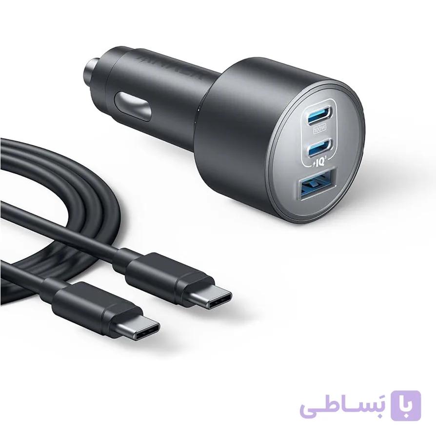 شارژر فندکی انکر مدل B2737 توان ۱۶۷.۵ W سه پورت — تصویر 1