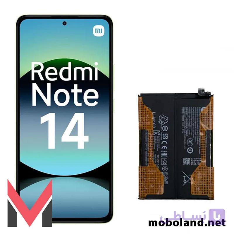 باتری اصلی شیائومی Xiaomi Redmi Note 14 4G مدل BR50 — تصویر 1