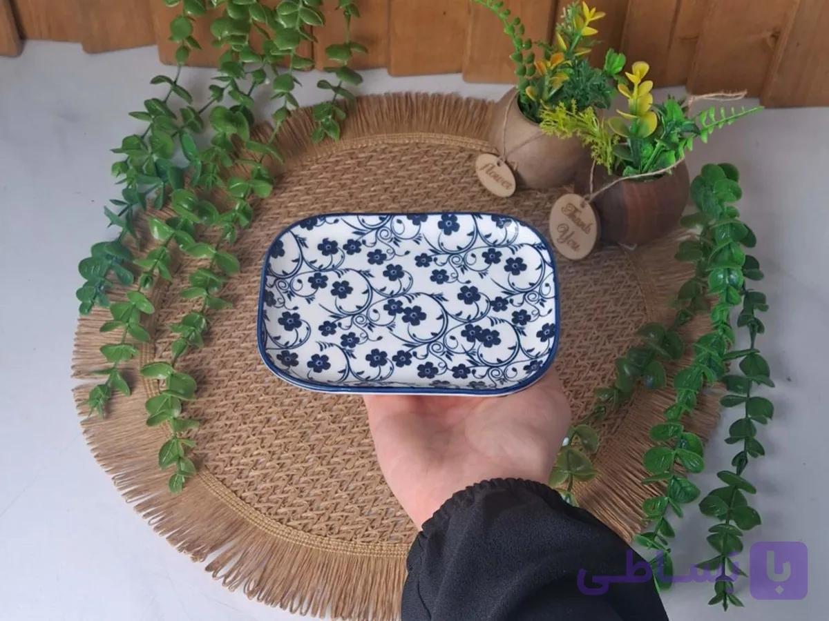 کره‌خوری مستطیل گل آبی — تصویر 1