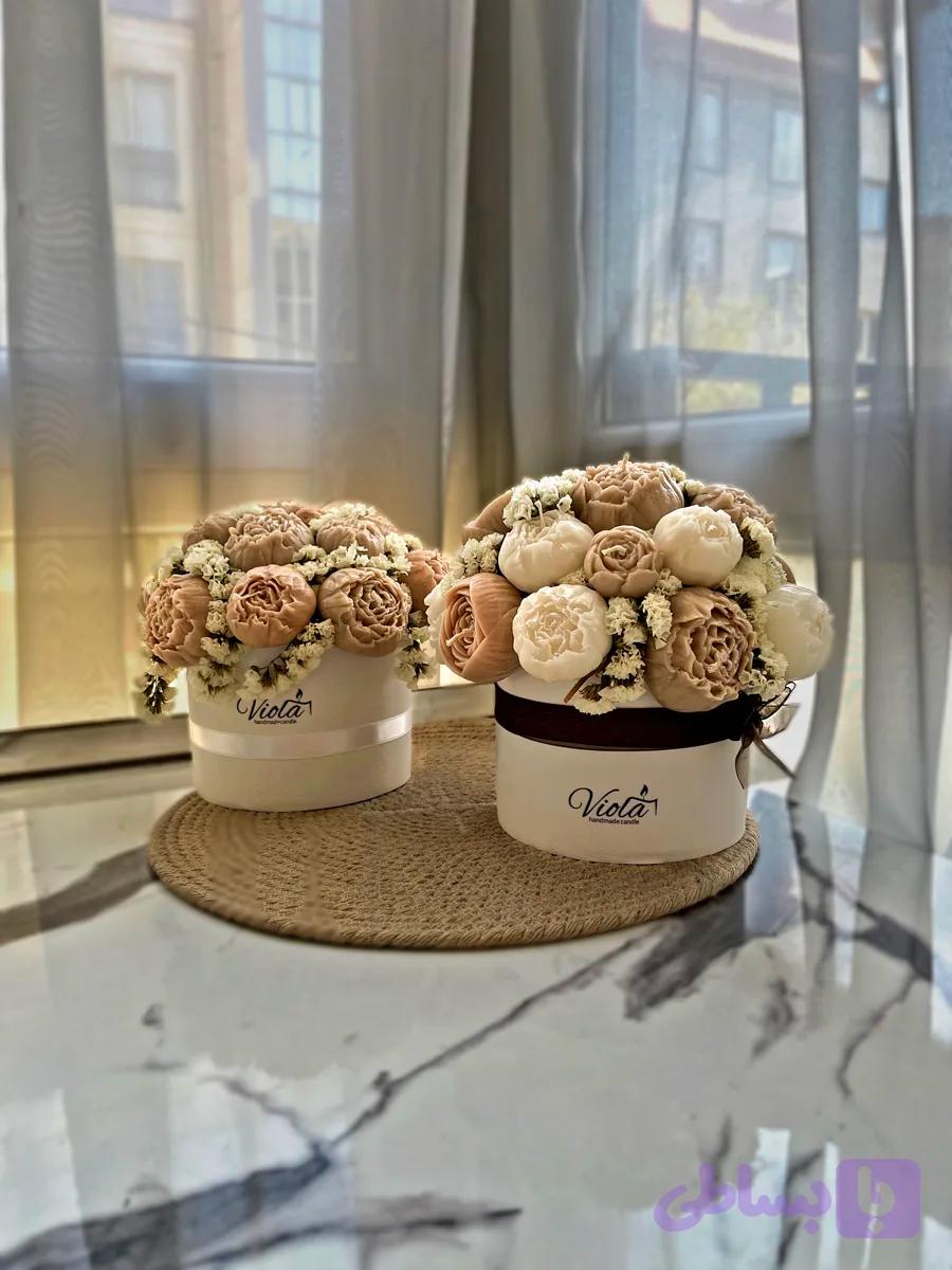 باکس گل گرد پیونی جاودان