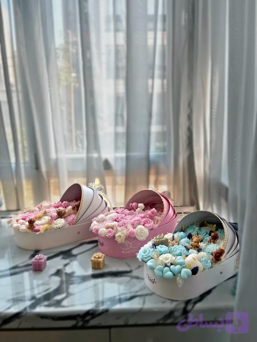 باکس گل جاودان گهواره کودک