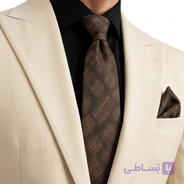 ست کراوات و پوشت ( دستمال جیب ) مردانه کد 030 — تصویر 1