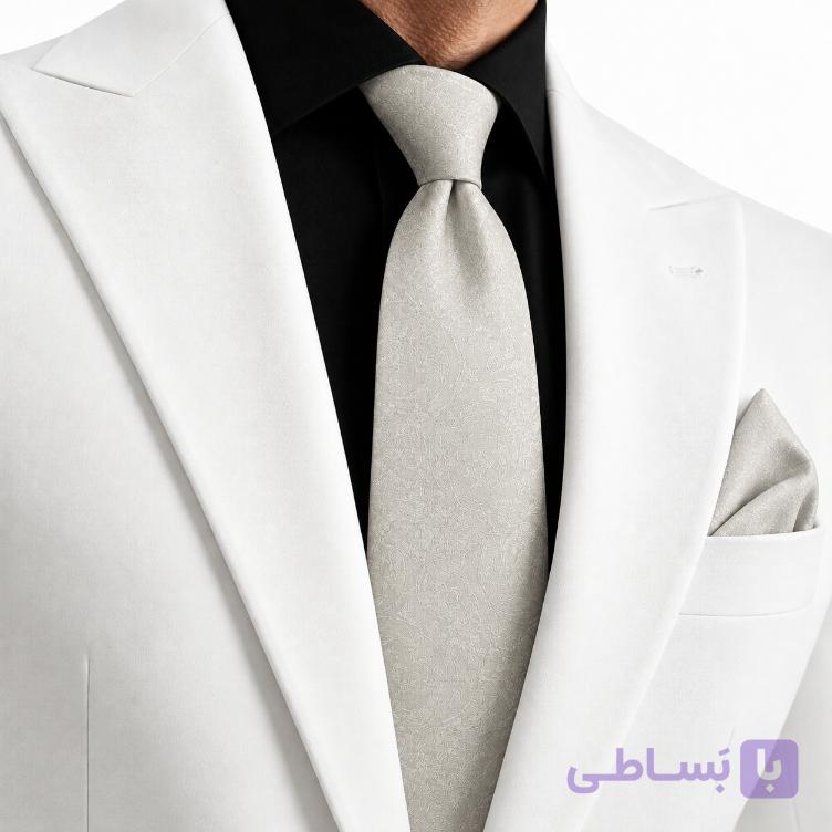 ست کراوات و پوشت ( دستمال جیب ) مردانه کد031 — تصویر 1