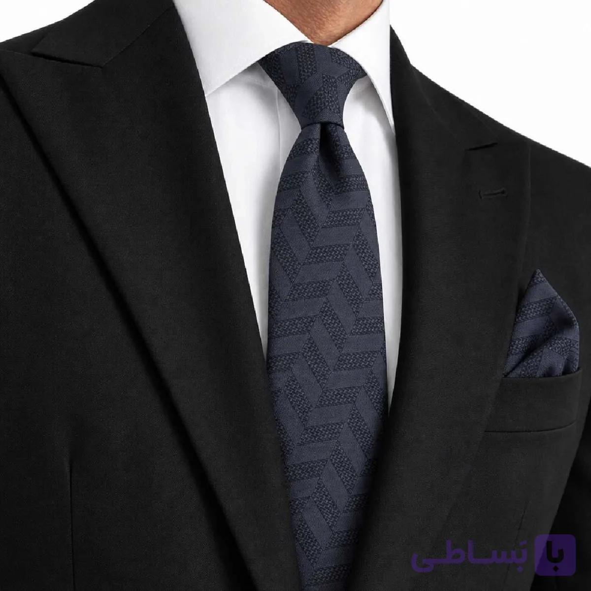 ست کراوات و پوشت ( دستمال جیب ) مردانه کد035 — تصویر 1