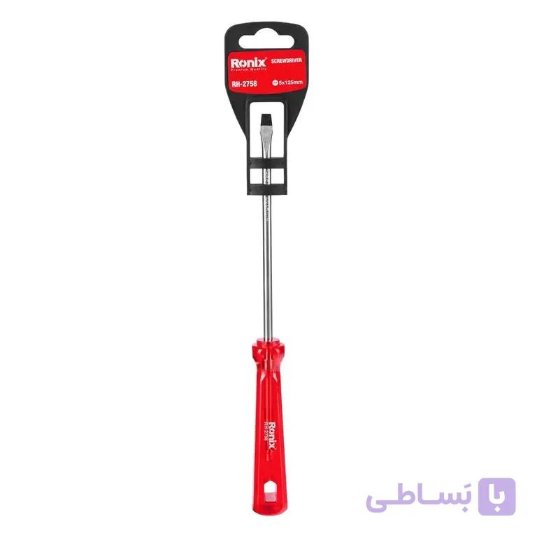 پیچ گوشتی تکی ساده 125*5دوسو کریستالی رونیکس مدل RH-2758 — تصویر 1