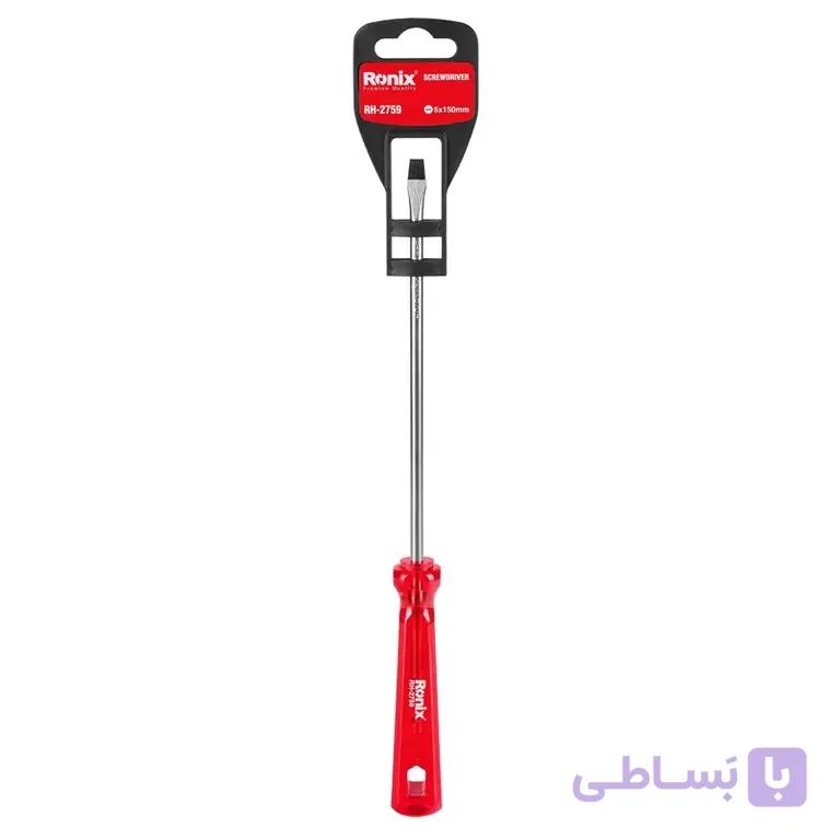 پیچ گوشتی تکی ساده 150*5دوسو کریستالی رونیکس مدل RH-2759 — تصویر 1