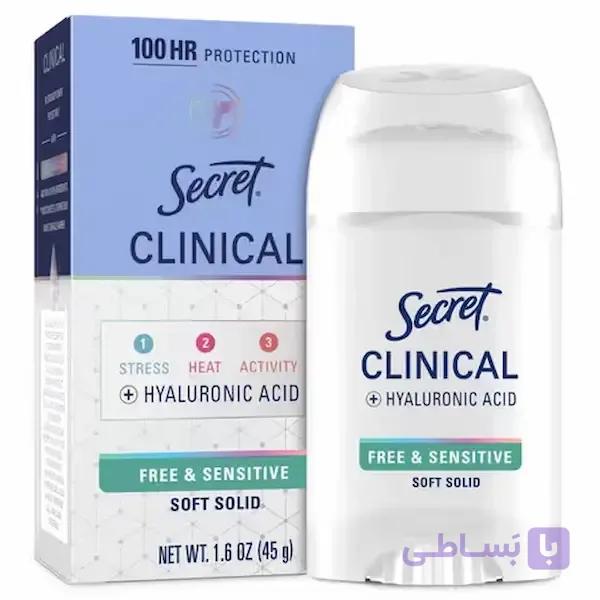 مام استیک ضد تعریق سکرت Clinical Strength Soft Solid رایحه Free & Sensitive وزن ۴۵ گرم — تصویر 1