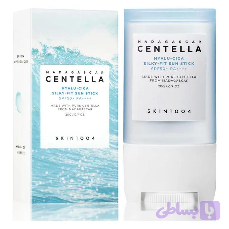 ضد آفتاب استیکی سنتلا آبرسان و تسکین دهنده هیالو سیکا اسکین 1004 SKIN1004 Hyalu Cica Silky Fit Sun Stick 20g