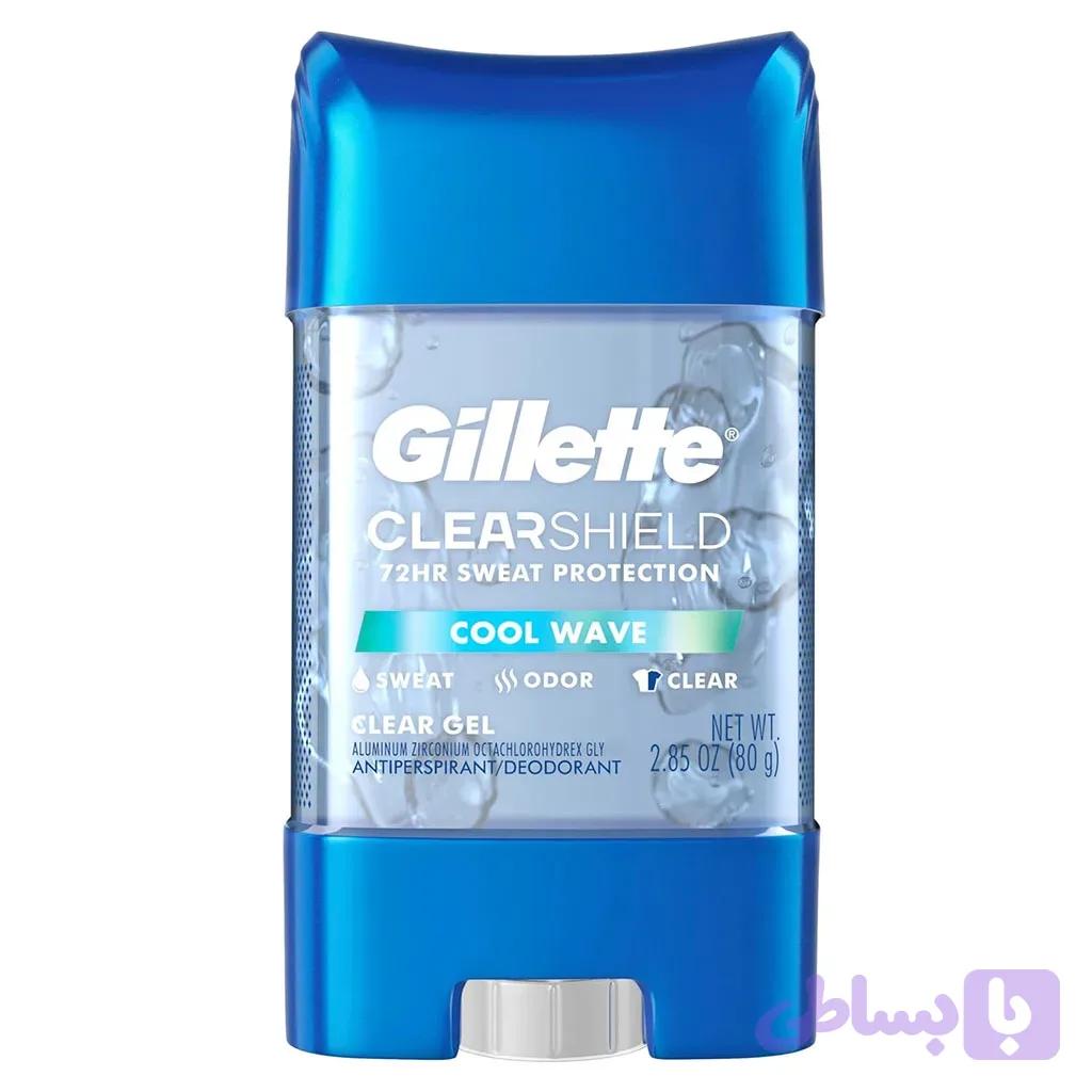 مام استیک ژله ای ضد تعریق ژیلت سری CLEAR SHIELD مدل COOL WAVE