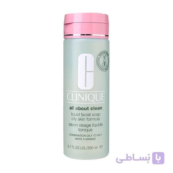 محلول پاک کننده آرایش کلینیک مدل All About Clean oily skin حجم 200 میلی لیتر پوست چرب