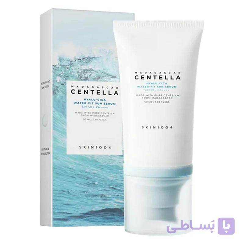 کرم ضد آفتاب بدون رنگ سنتلا، 50 SPF، مدل 1004، مناسب پوست چرب، حساس، نرمال و خشک و حجم 50 میلی‌لیتر، محافظت کننده در برابر اشعه UVA و UVB، بدون تست حیوانی، ++++PA، آبرسان، ضد التهاب، با ماندگاری 3 ساعته
