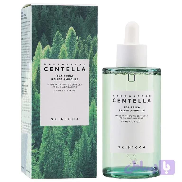 سرم سنتلا ماداگاسکار تسکین دهنده چای تریکا اسکین 1004 Skin1004 Madagascar Centella Tea-Trica Relief Ampoule