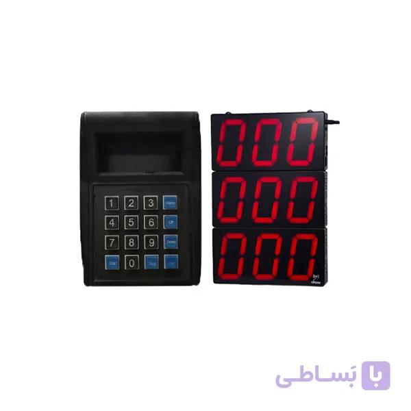 سیستم فراخوان مشتری سه ردیفه (بزرگ سایز28*39)+کیپد