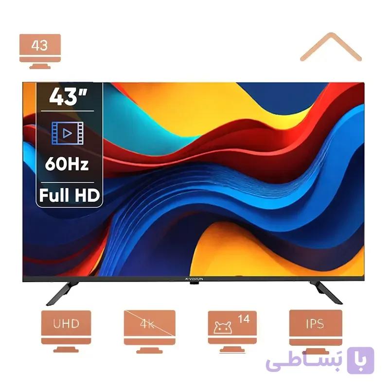 تلویزیون هوشمند ایکس ویژن مدل 43XC605 سایز ۴۳ اینچ Full HD LED