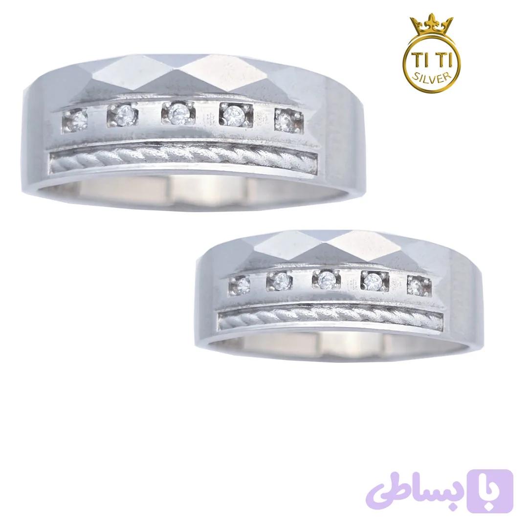 حلقه ست نقره لیزری سبک 897 — تصویر 1