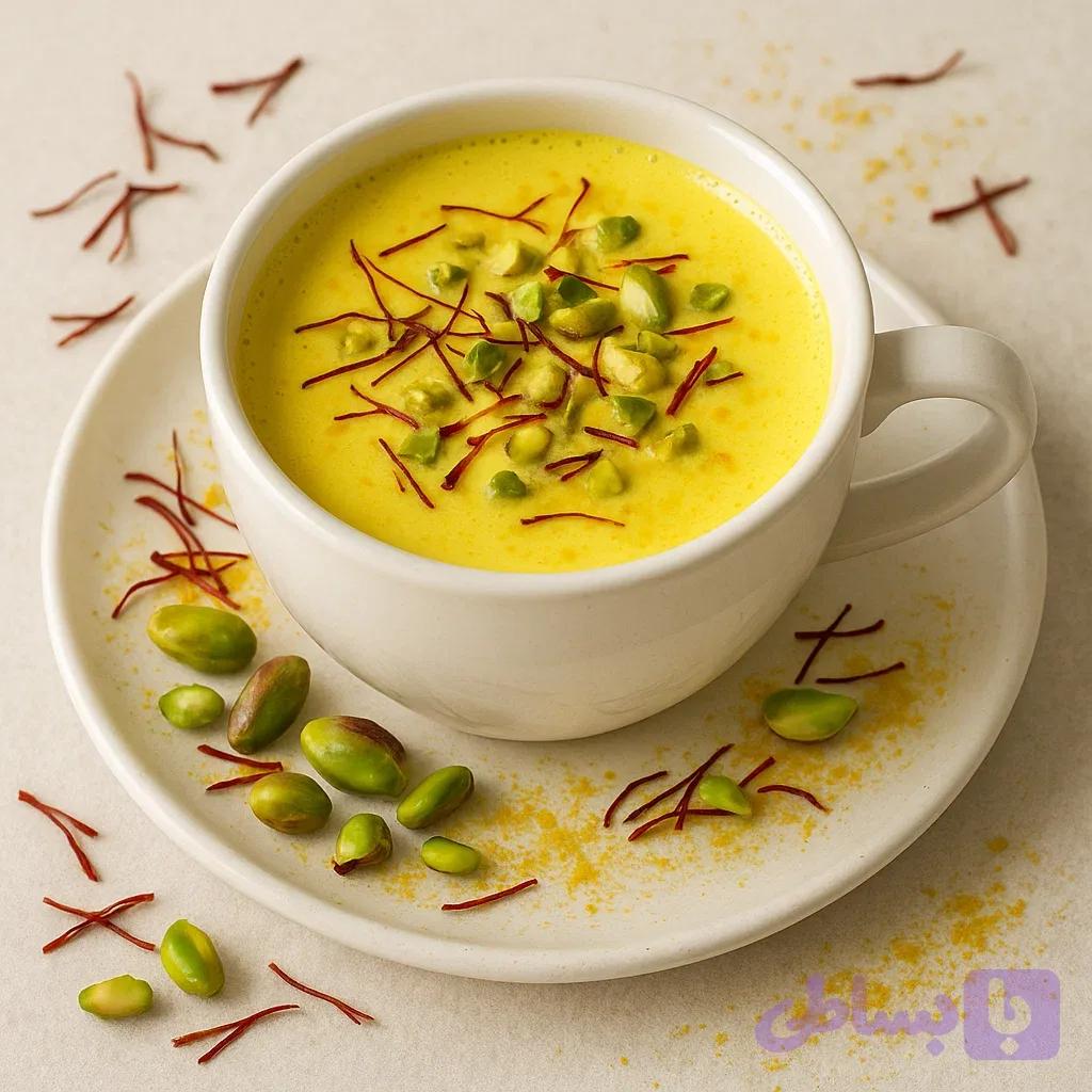 پودر شیر پسته زعفرانی