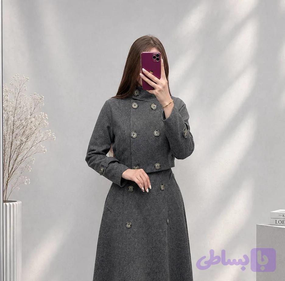 ست کت و دامن زنانه پشمی