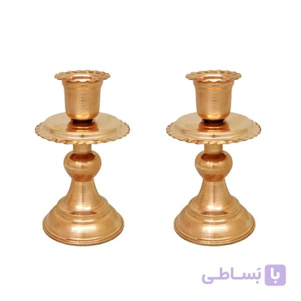 جا شمعی مسی جفتی ارتفاع ۱۵