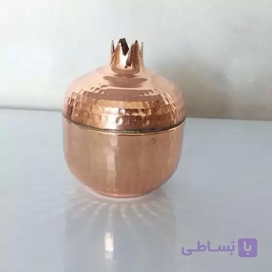 قندان انار تمام مس نانو شده چکشی سایز بزرگ