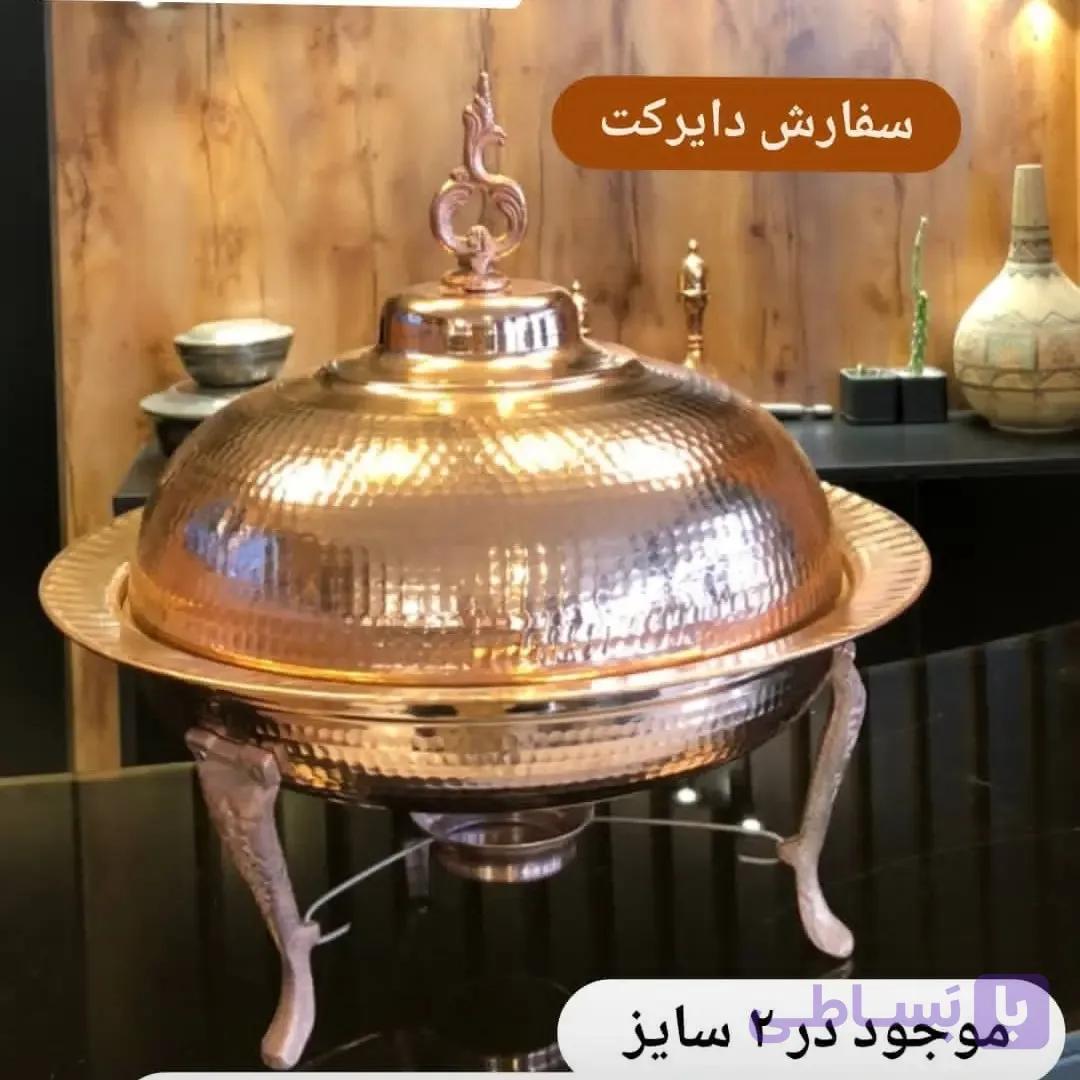 مرغ خوری مسی وارمر دار سایز بزرگ