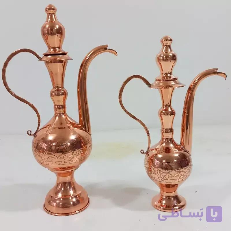 گلاب پاش تمام مسی در دار زنجان رنگ ثابت طرح دار سایز متوسط