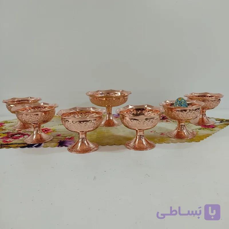 تنقلات خوری شش تایی یا جا هفت سین رز مس مسی کار براق و شفاف نانو