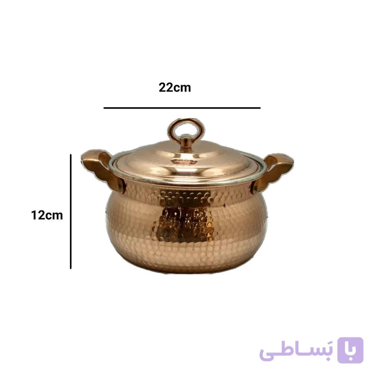 قابمله مسی طرح شکمی سایز ۳ قطر ۲۲ شش نفره