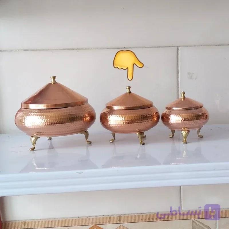 قندان سفینه ای چکشی نانو زنجان قلع کاری شده