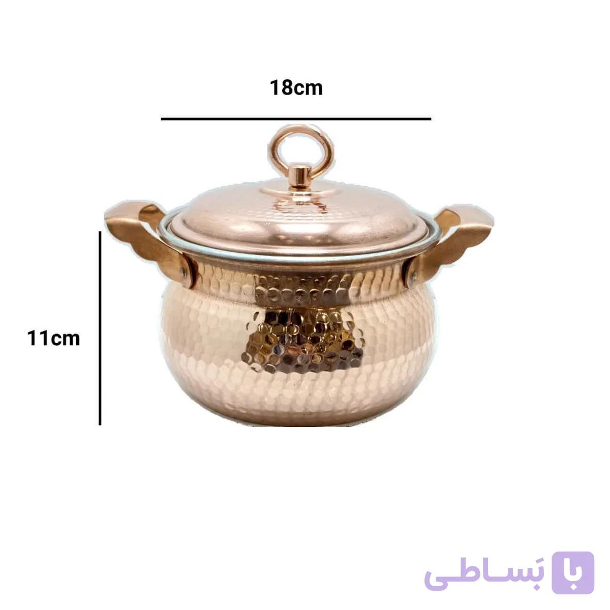 قابمله مسی طرح شکمی سایز ۱ قطر ۱۷ دو نفره