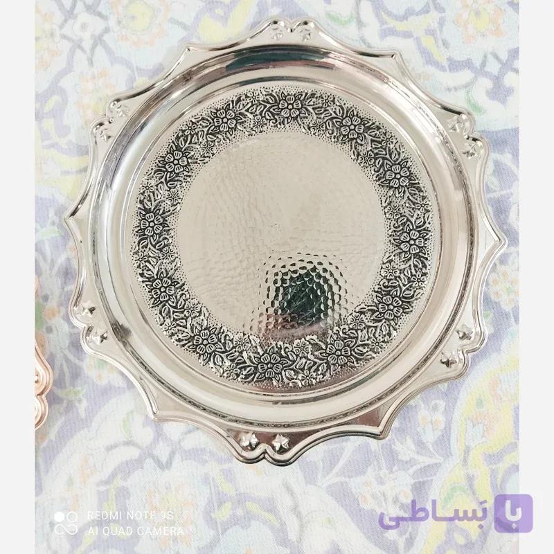 سینی کروم گلبرگ خورشیدی تمام مسی زنجان نانو شده
