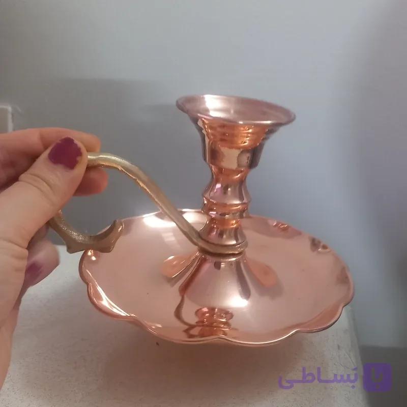 شمعدان جفتی و دوعددی مسی شیک و زیبا نانو شده