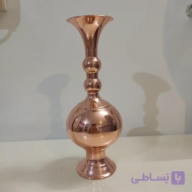 گلدان دست ساز مسی زنجان نانو شده ارتفاع 24