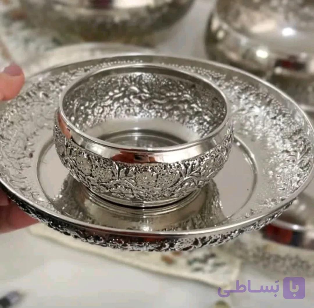 پیاله مسی اطلس کروم شش تایی اطلس زیبای مسی